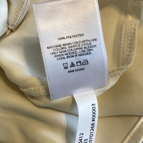 NWT Express Portofino crème color button down blouse top with tie front - Picture 11 of 11